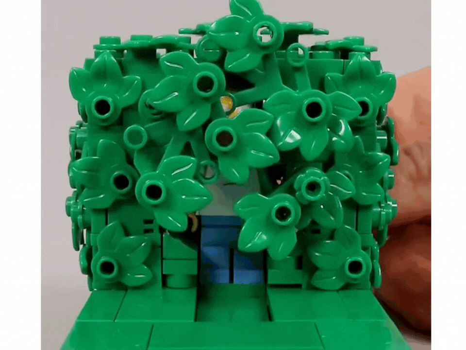 Homer Vanishing Into the Bushes