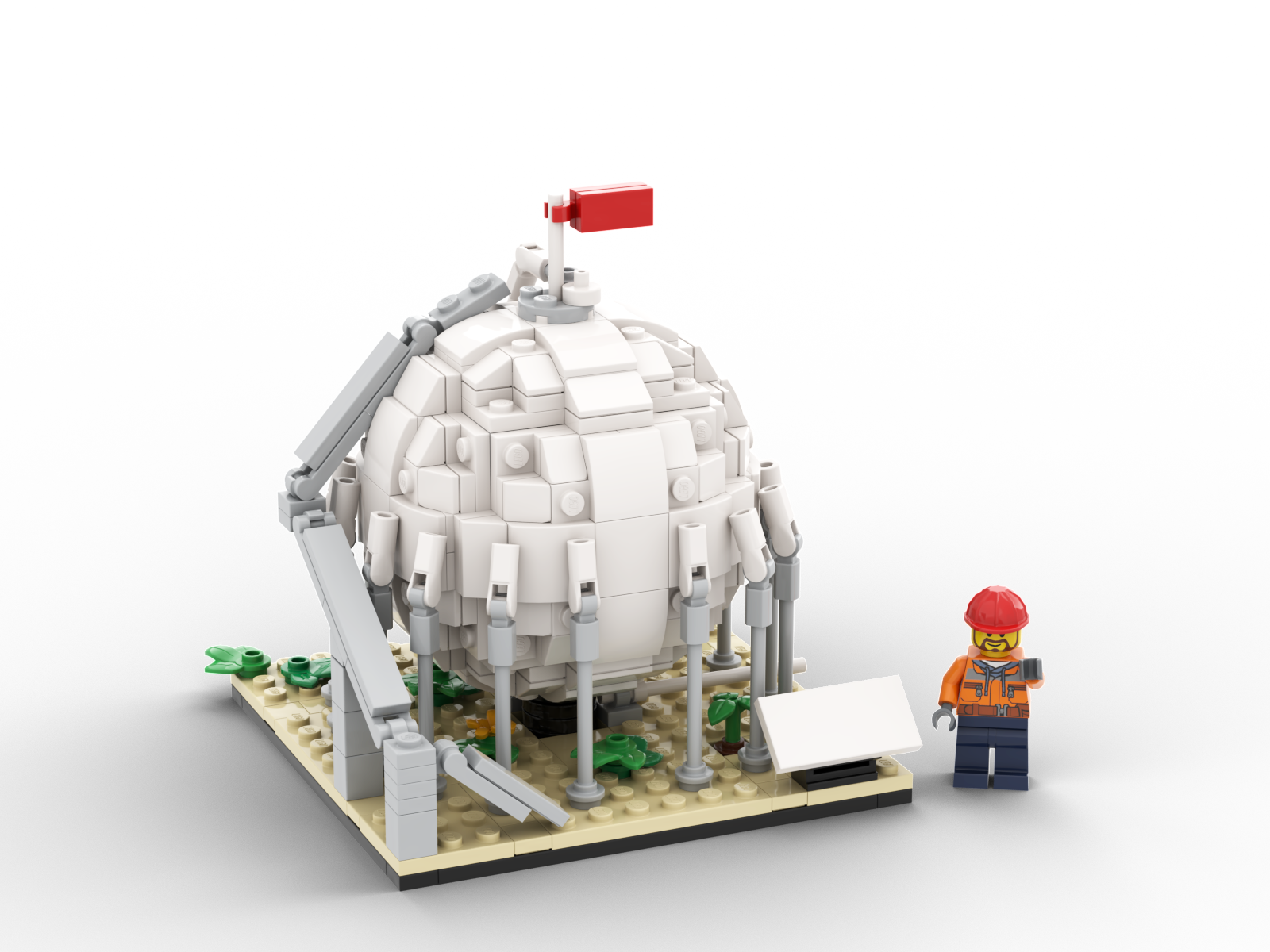 Spherical Gas Tank Industrial Model