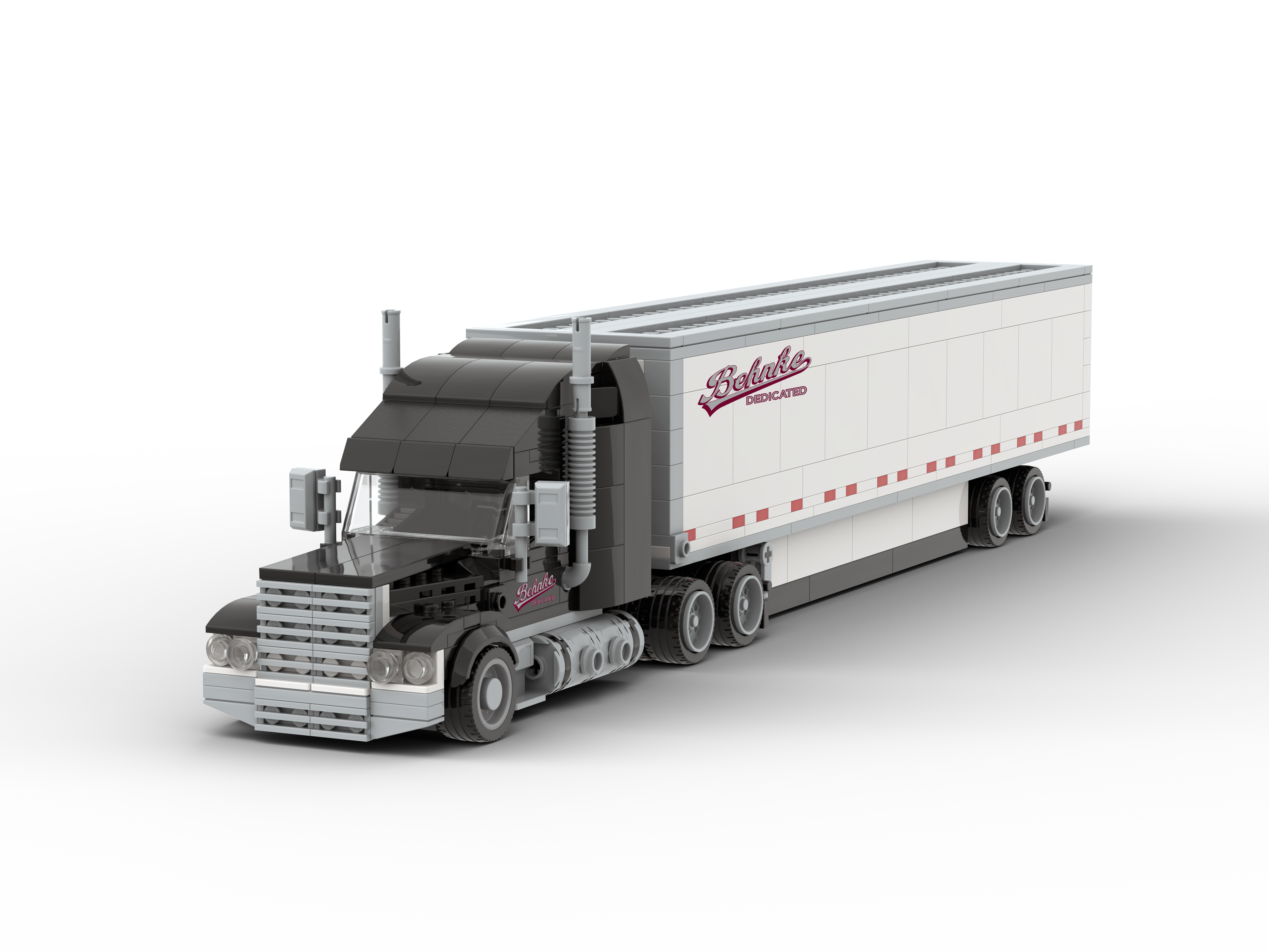 Conventional Sleeper Cab Semi-Truck Model