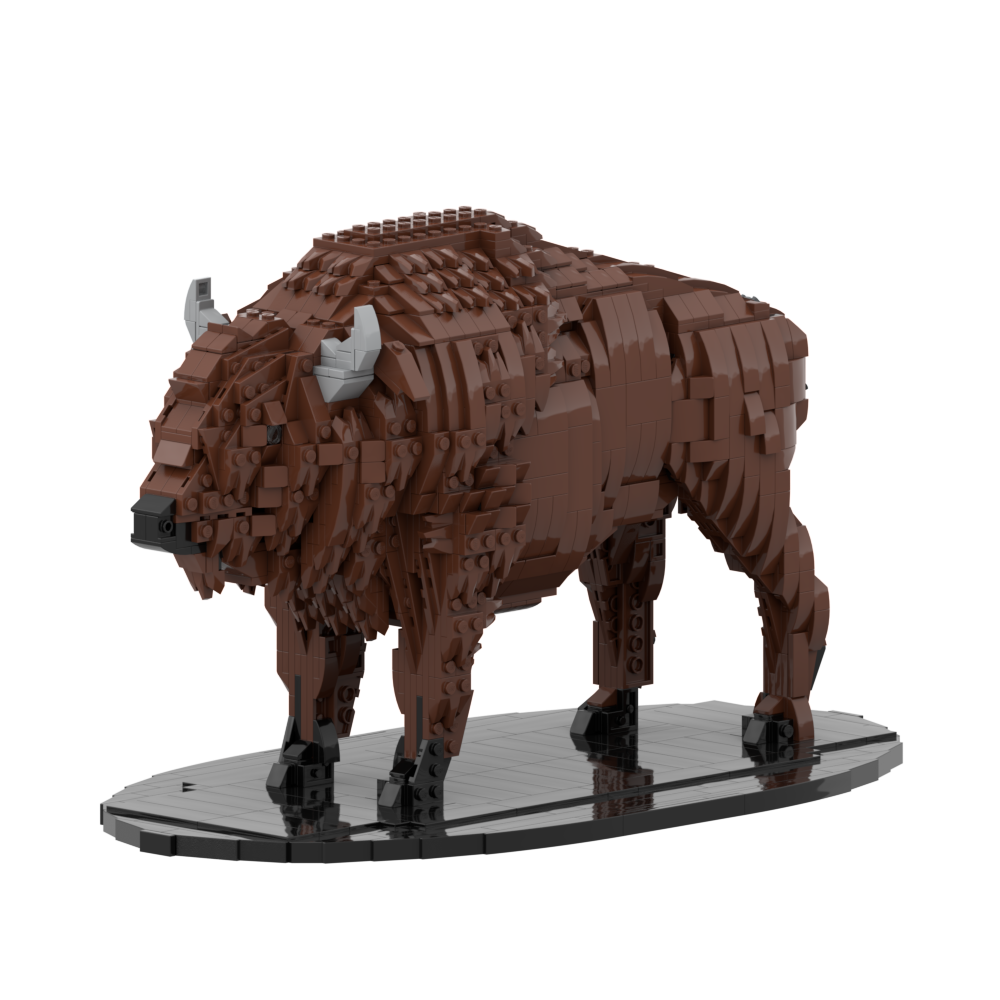 American Bison Building Block Sculpture