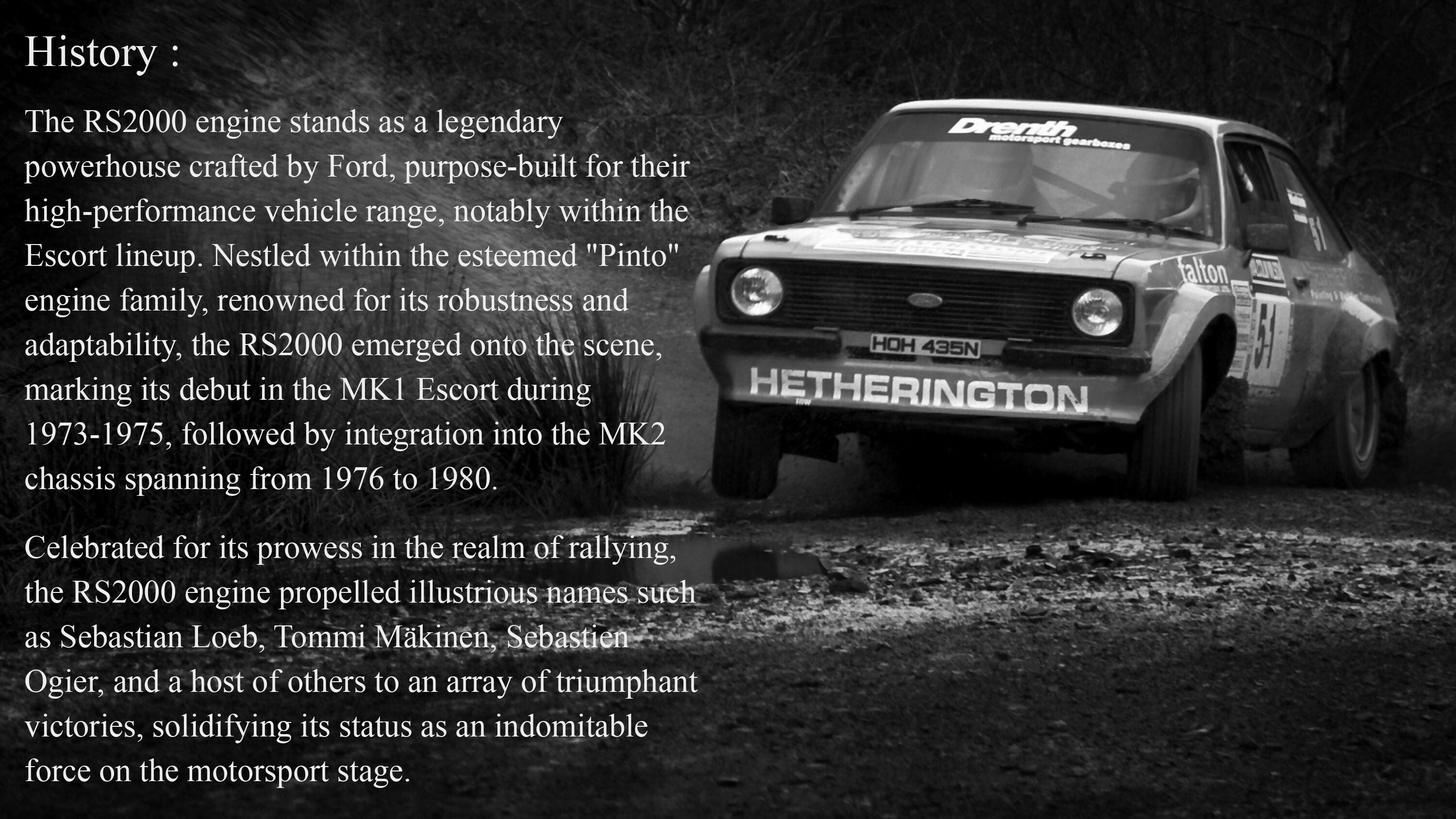 FORD RS2000 Model Engine