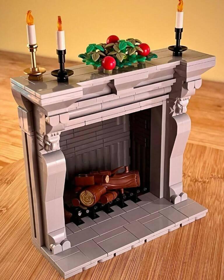 Festive Fireplace, by Zachary Steinman - BuildaMOC