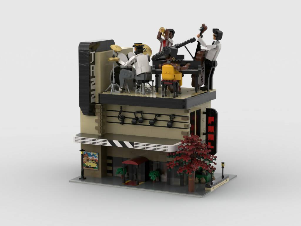 Modular Jazz Club + Display for set 21334 Jazz Quartet