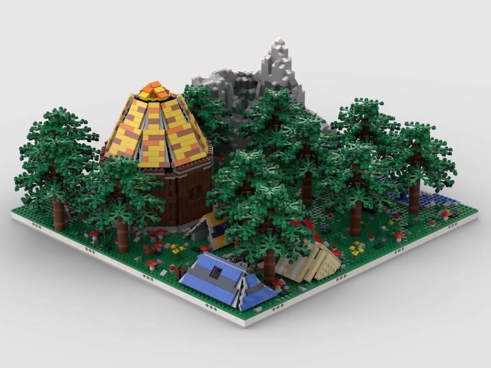 lego tent Modular Tent camp in the woods