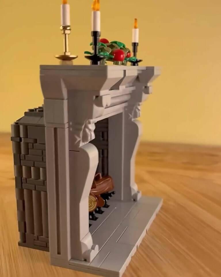 Festive Fireplace, by Zachary Steinman - BuildaMOC