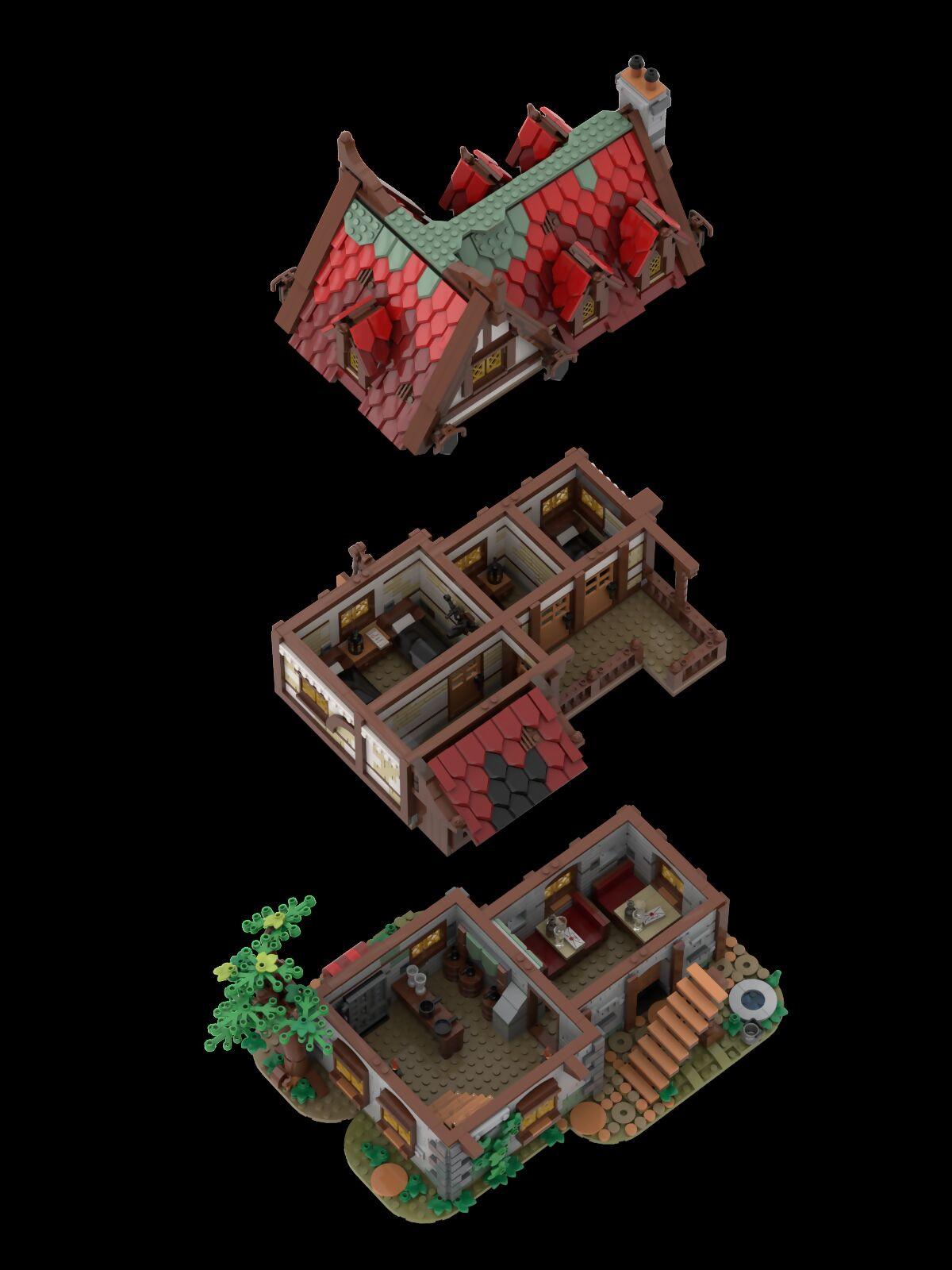 Taberna y posada medieval - BuildaMOC