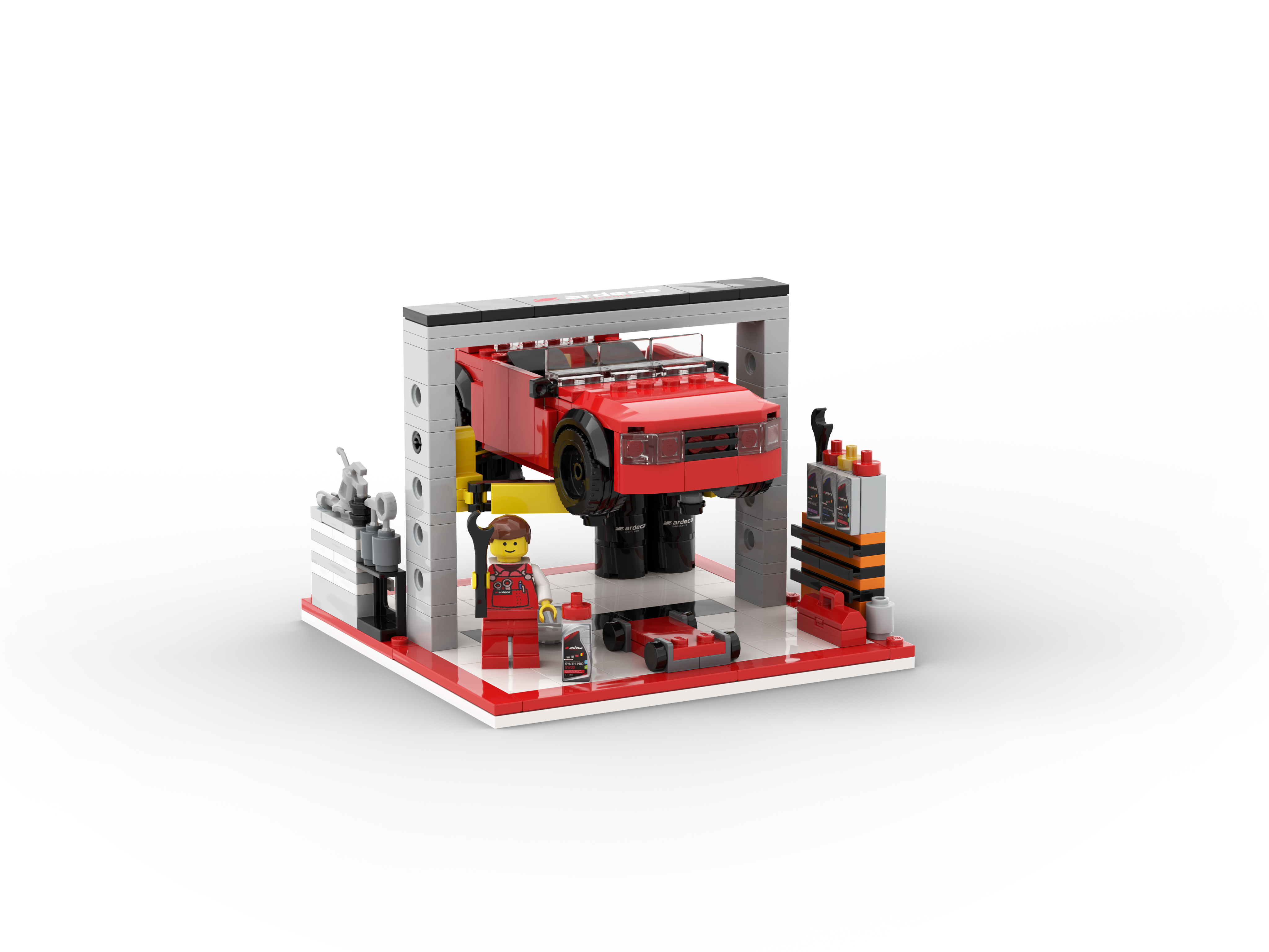 Auto Shop Bay Building Block Kit