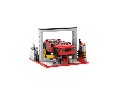Auto Shop Bay Building Block Kit