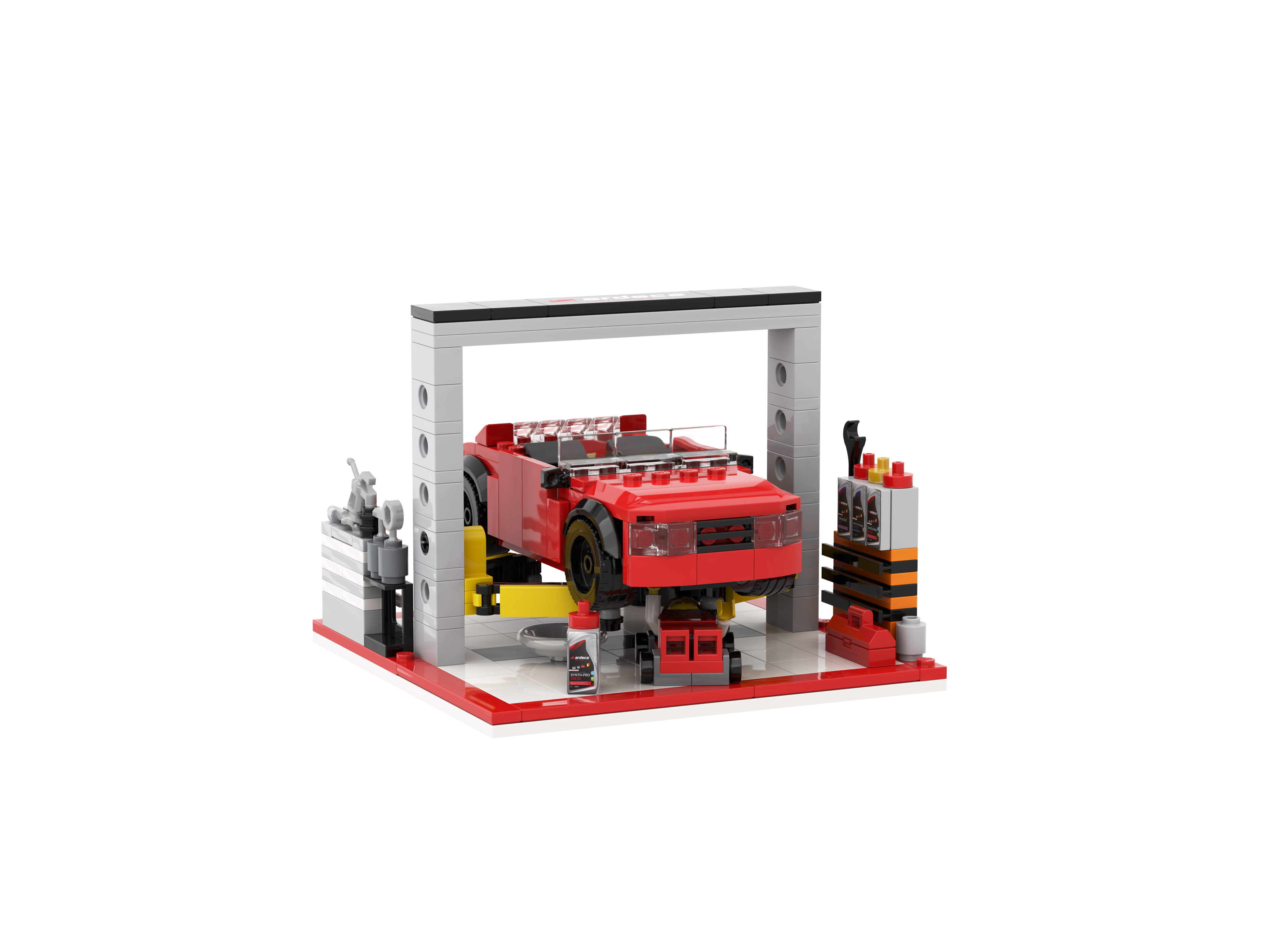 Auto Shop Bay Building Block Kit