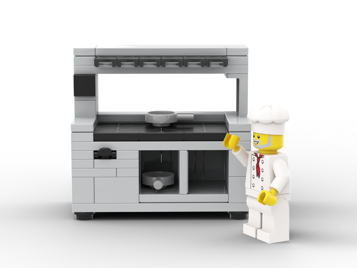 Küchenherdmodell im Minifigurenmaßstab
