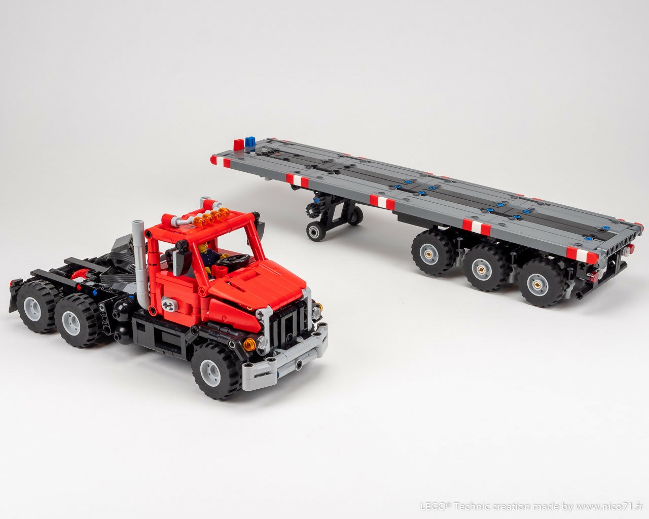 Heavy-Duty Truck and Steering Axle Trailer