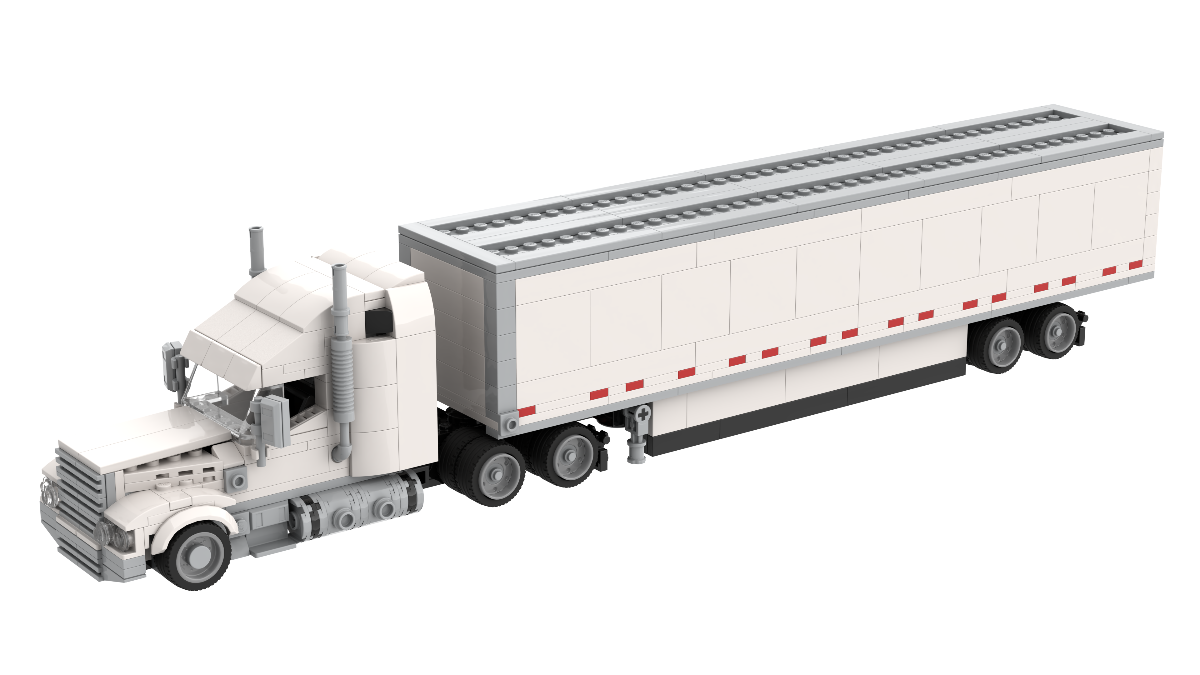 Conventional Sleeper Cab Semi-Truck Model