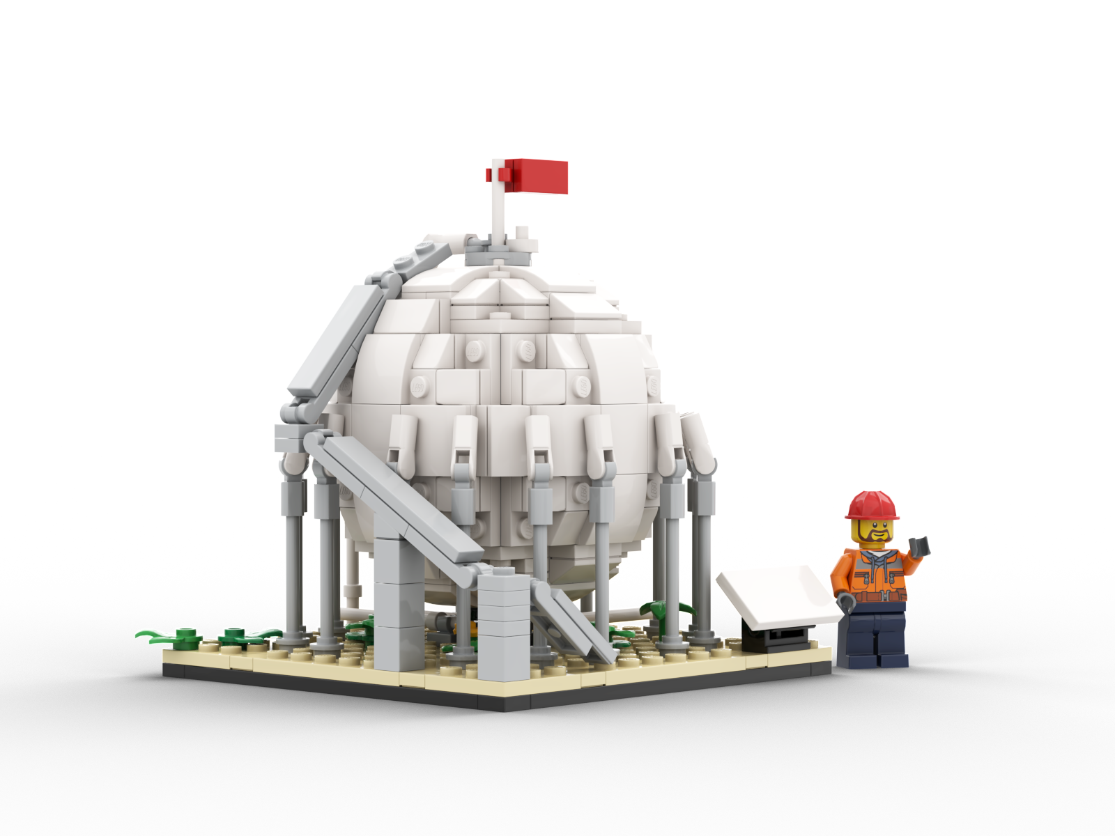 Spherical Gas Tank Industrial Model