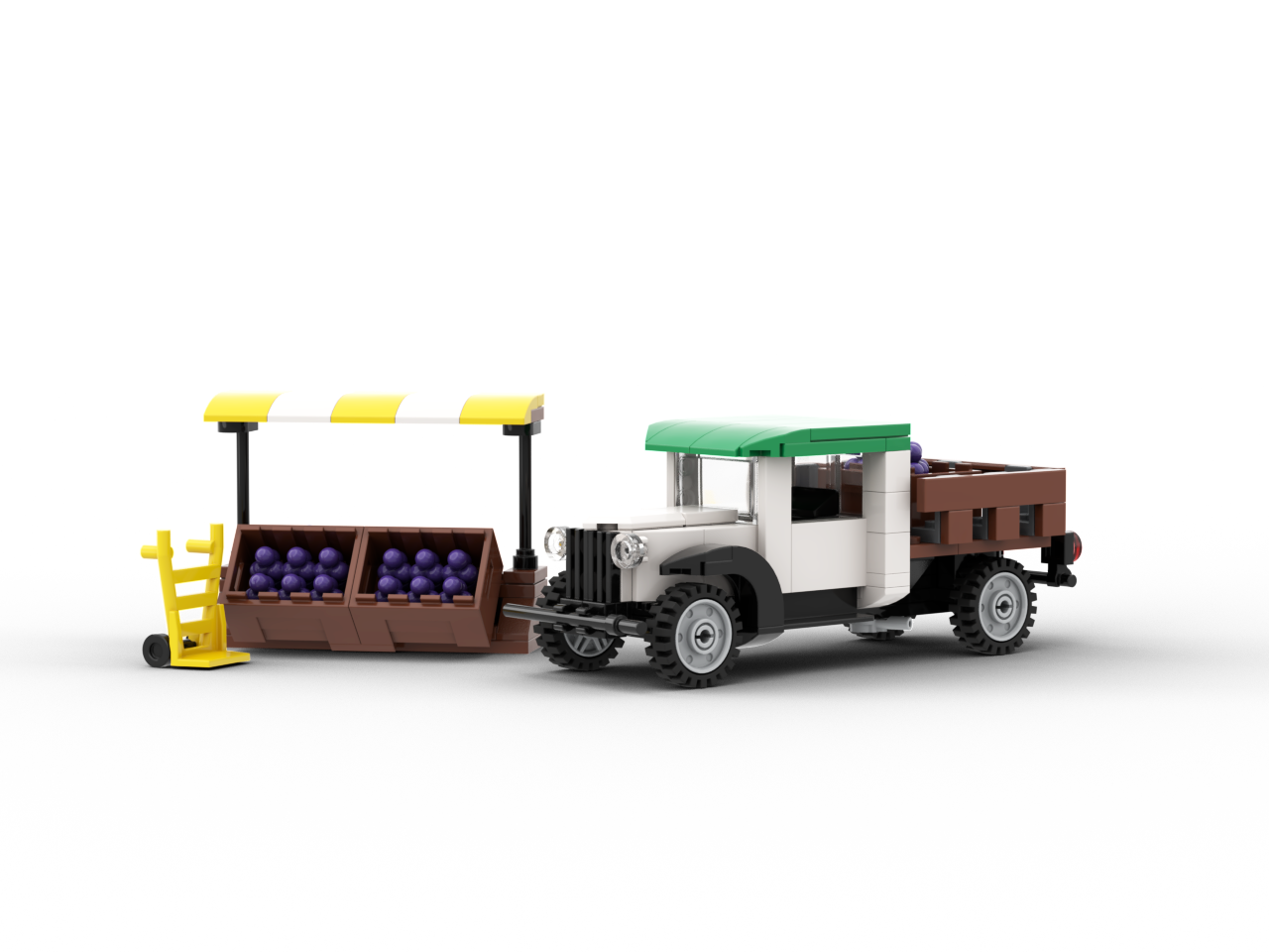 Vintage Truck & Farm Stand Model