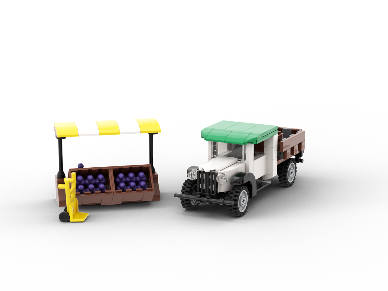 Vintage Truck & Farm Stand Model