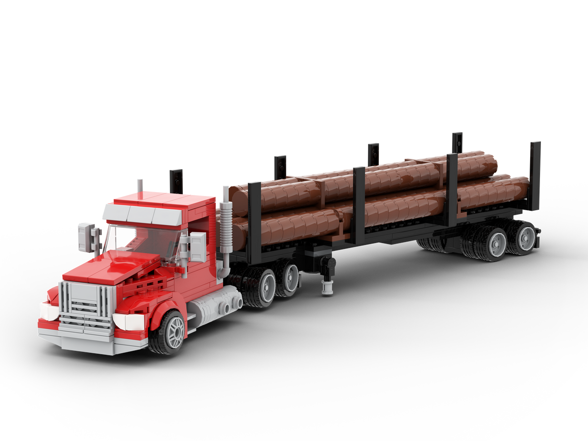 Logging Truck with Trailer Model