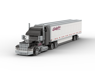 Conventional Sleeper Cab Semi-Truck Model