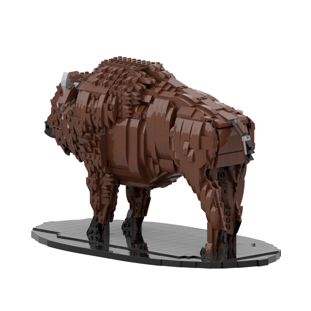 American Bison Building Block Sculpture