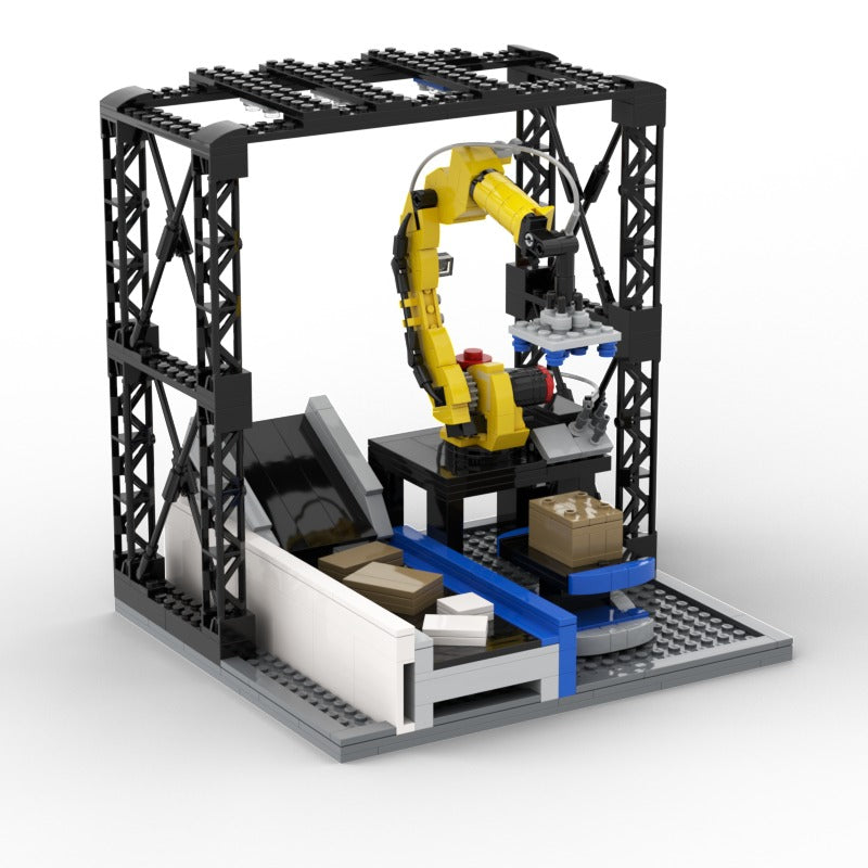 Robin, view of the custom brick model