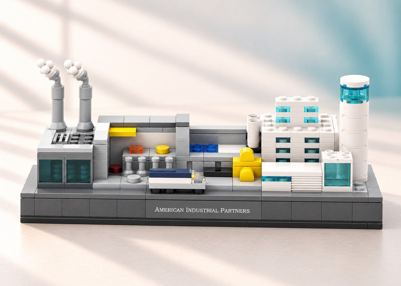 American Industrial Partners Smelter Model, studio presentation of the custom brick models