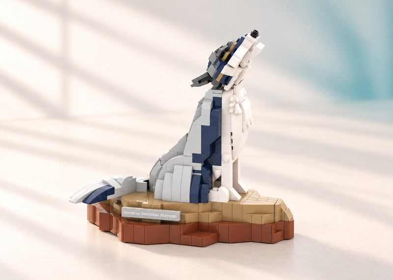 American Industrial Partners Wolf Model, studio presentation of the custom brick models