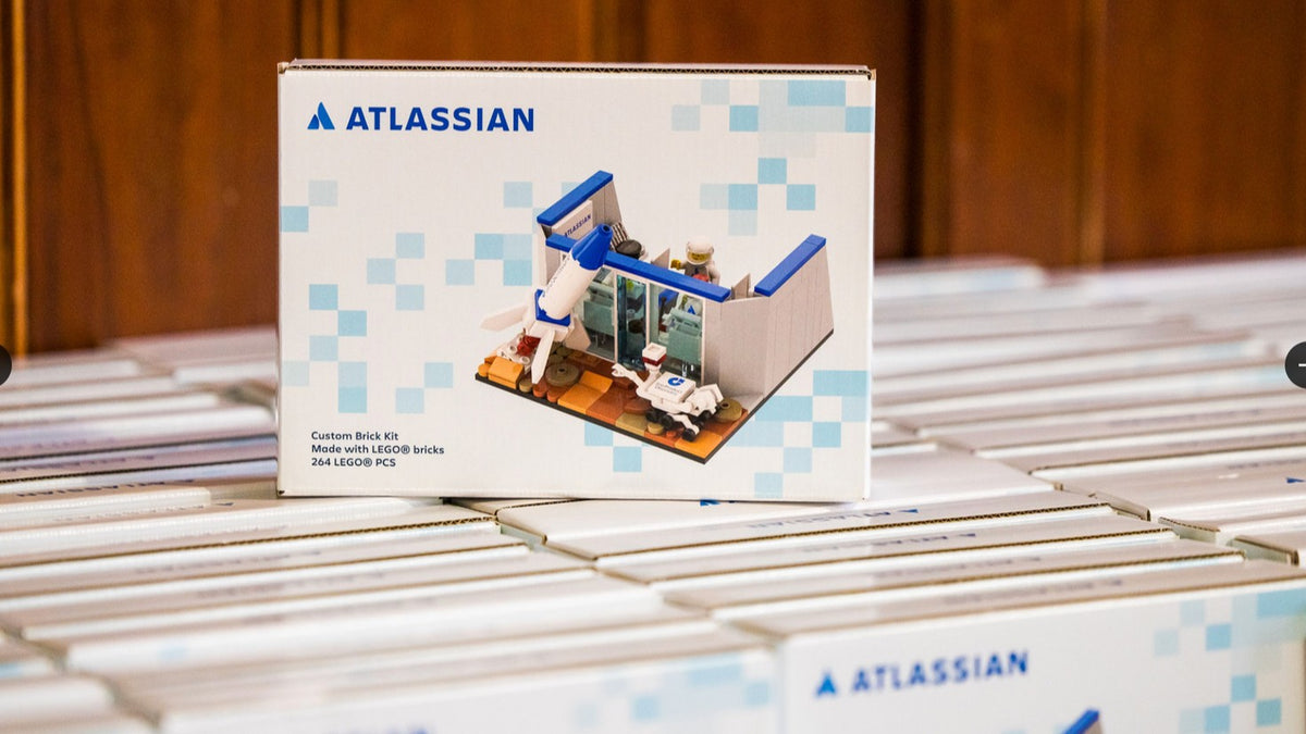 Atlassian rocket launch kit box showing the 264-piece scene.