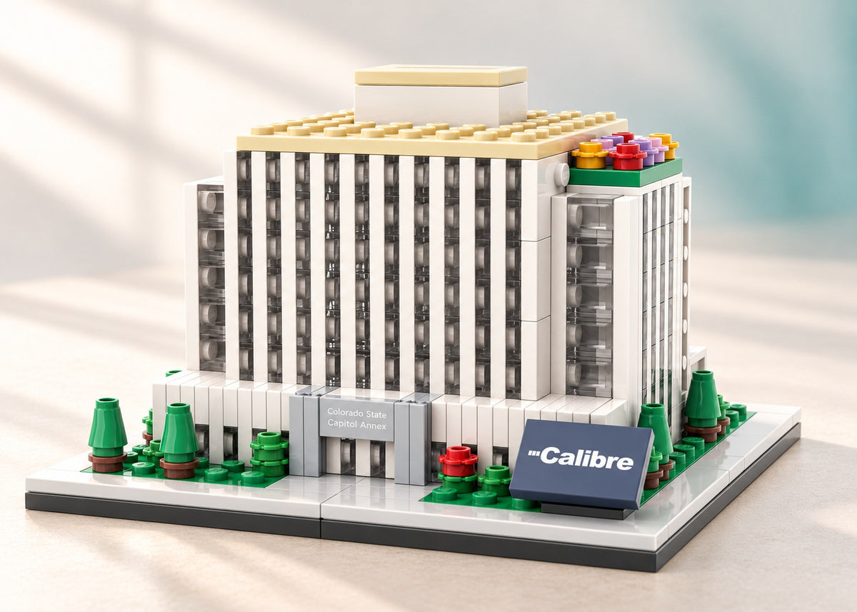 Calibre Colorado State Capitol Annex Kit - custom brick model, studio presentation