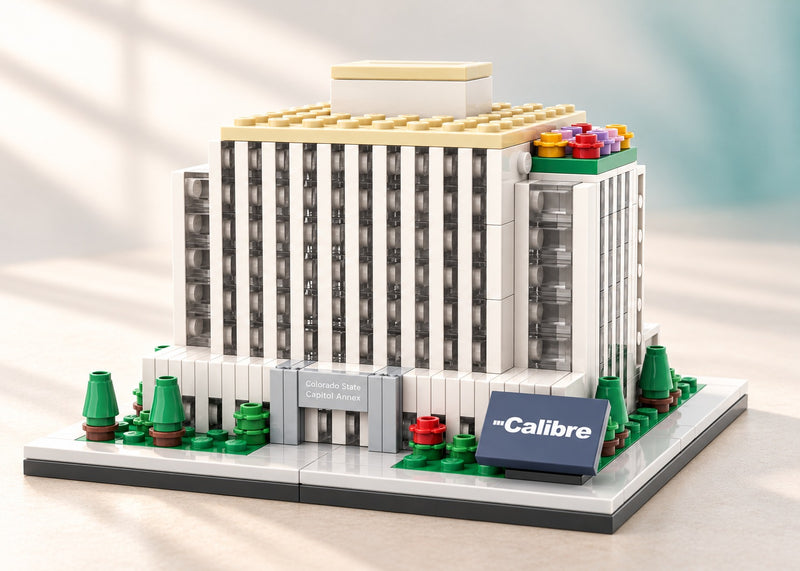 Calibre Colorado State Capitol Annex Kit - custom brick model, studio presentation