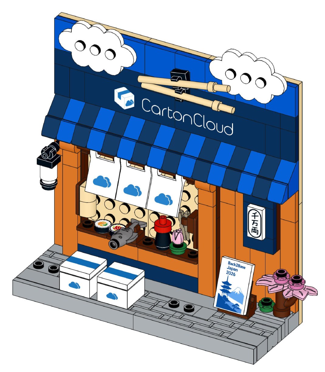 CartonCloud Back2Base Japan 2026 Kit, final model from the building instructions