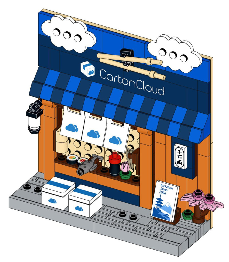 CartonCloud Back2Base Japan 2026 Kit, final model from the building instructions