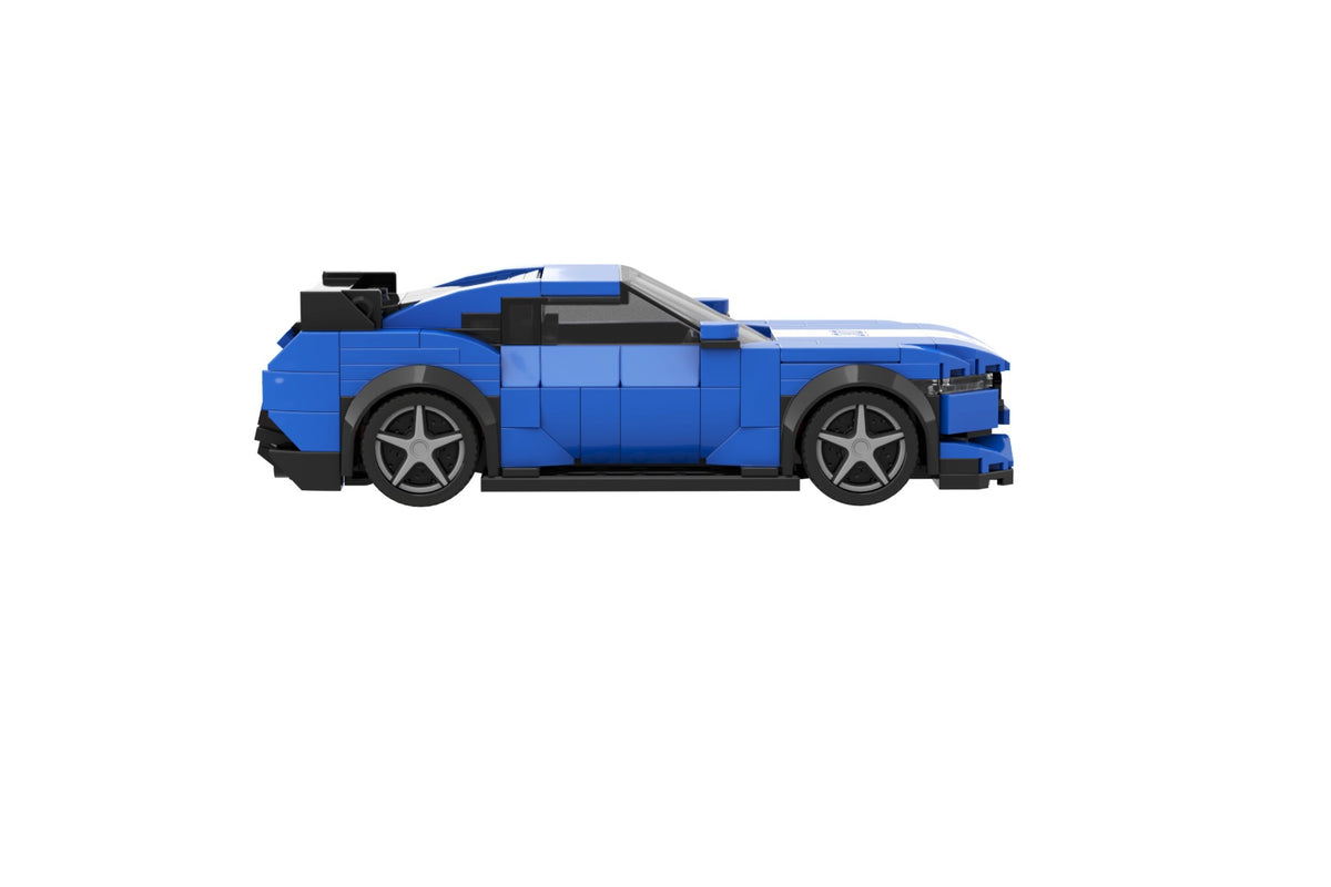 Sportcar, view of the custom brick model