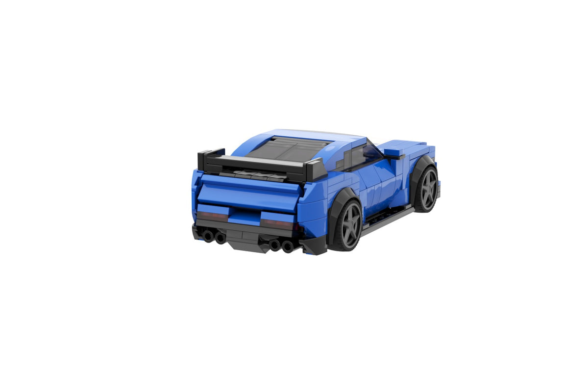 Sportcar, view of the custom brick model