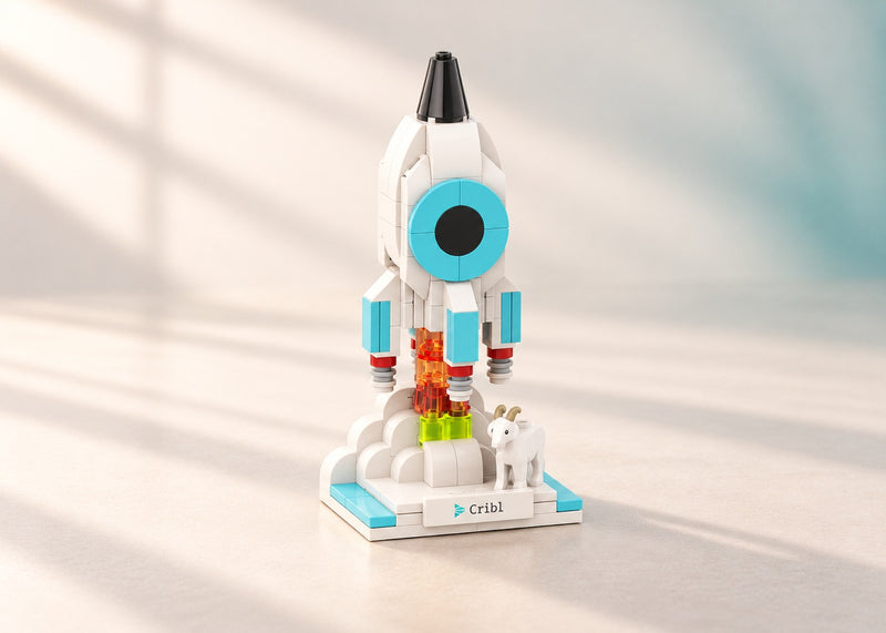 Cribl C100 Rocket Kit - custom brick model, studio presentation