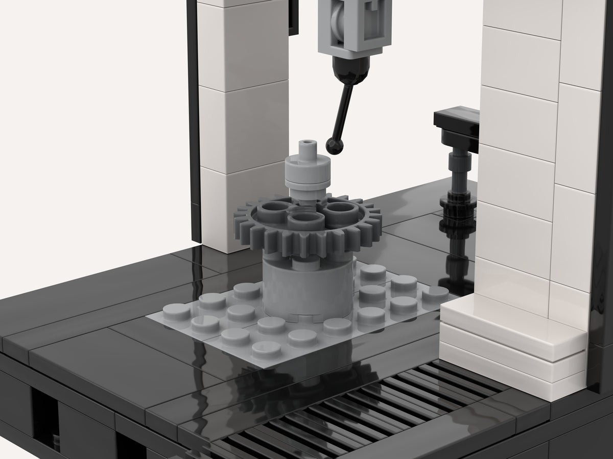 Hexagon MAESTRO CMM Building Kit, close-up render with the interchangeable gear sample