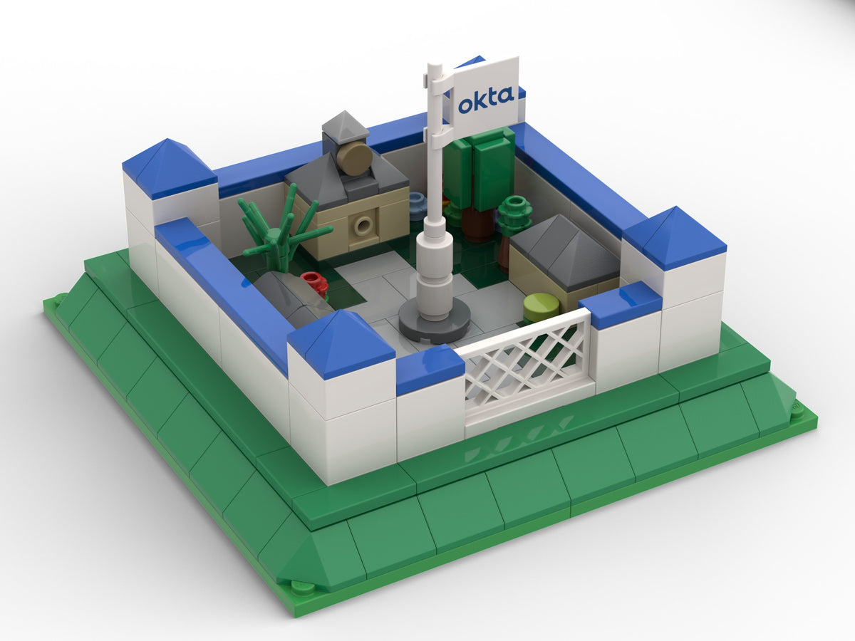 Ciudad amurallada, view of the custom brick model