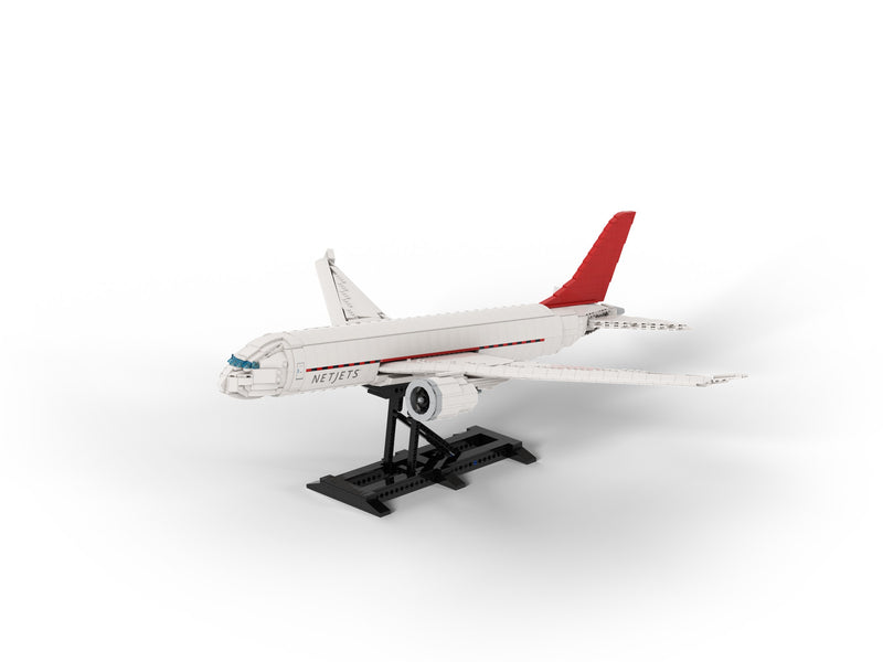 Oracle NetJets Plane Display Model, render of the large plane on its display stand