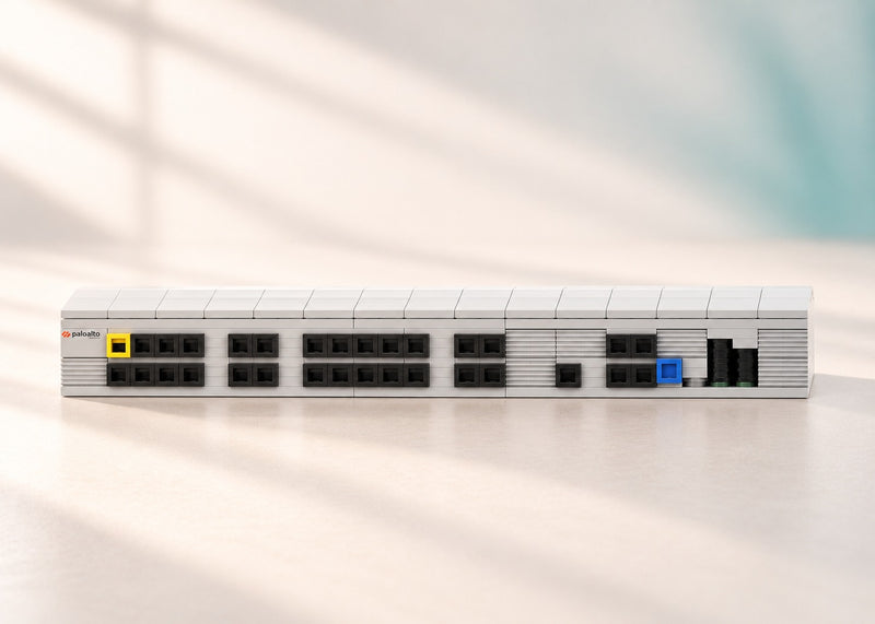 Palo Alto Networks PA-3420 Kit, studio presentation of the custom brick models
