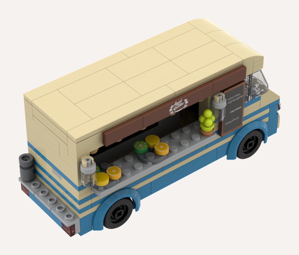 Rosewood Mayakoba Food Truck Kit, elevated render showing the counter and roof