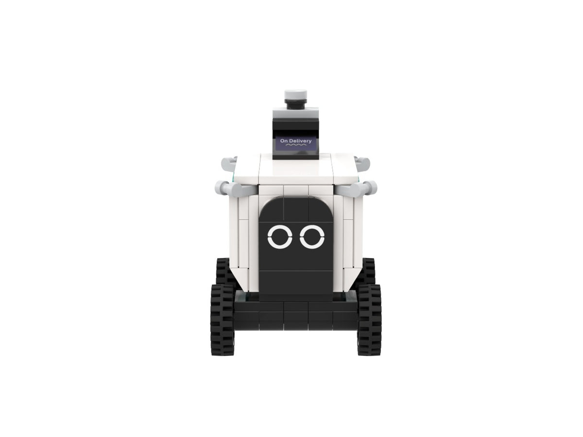 Robot de reparto, view of the custom brick model