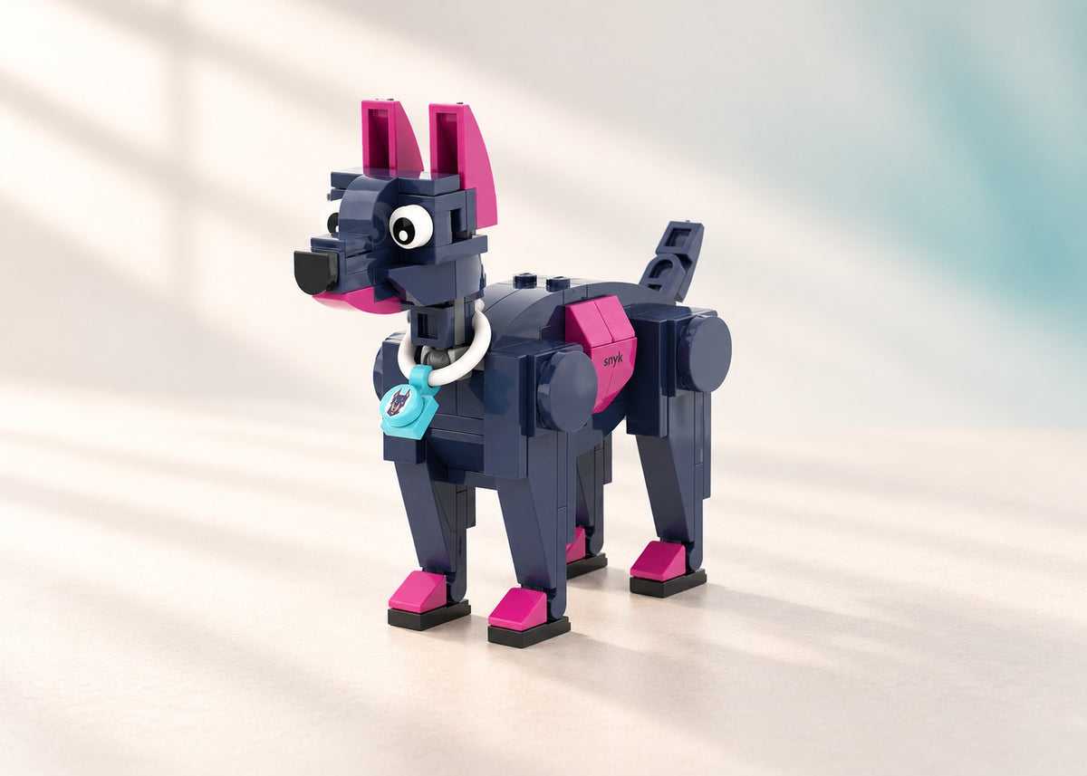 Bausatz mit Snyks Hundemaskottchen