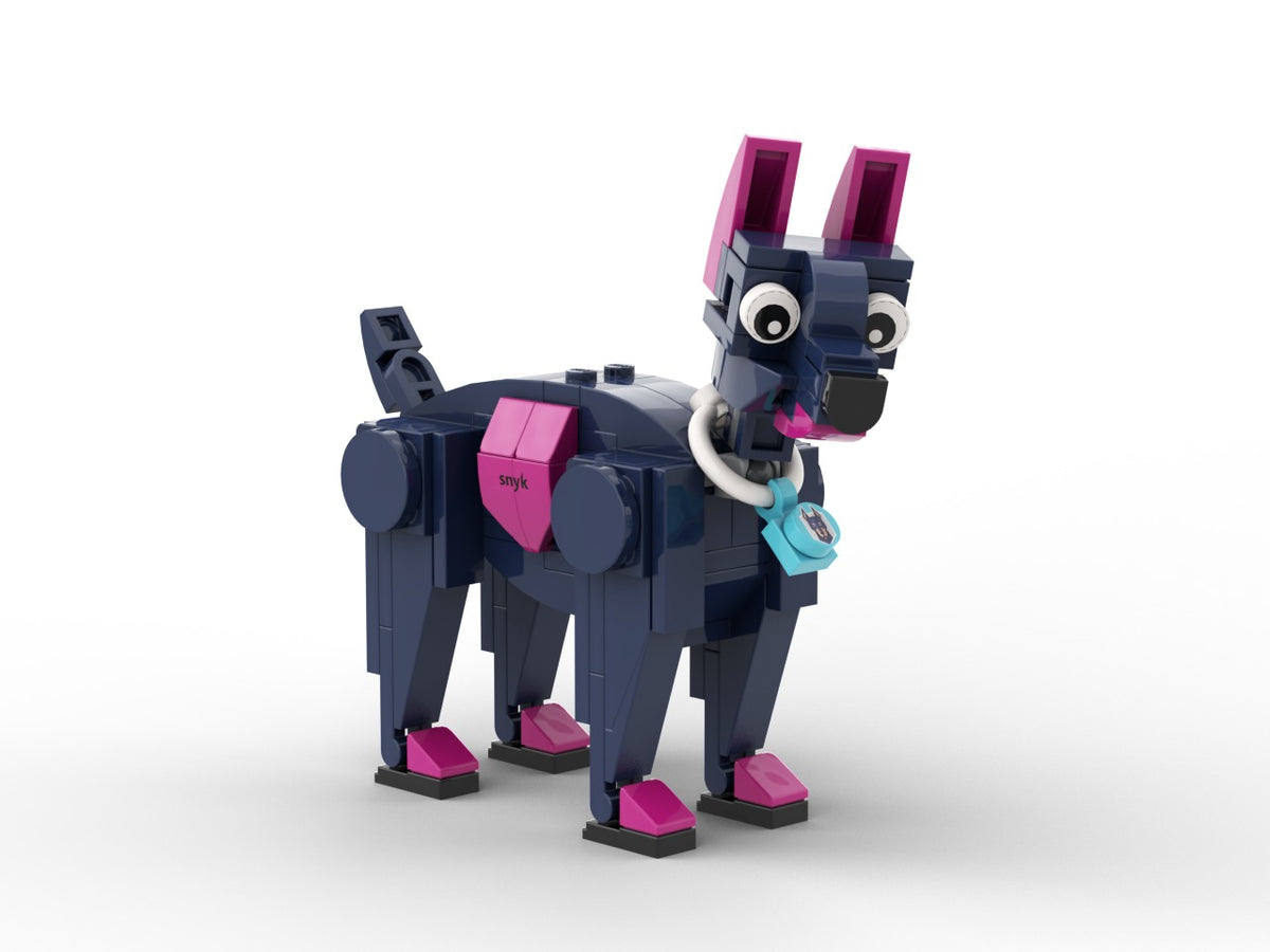 Bausatz mit Snyks Hundemaskottchen, Projektdetail