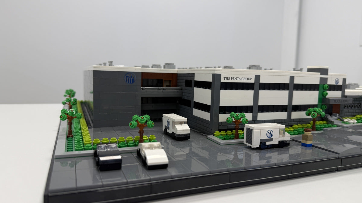 Maqueta de exposición One Plaza de The Penta Group, detalle del proyecto