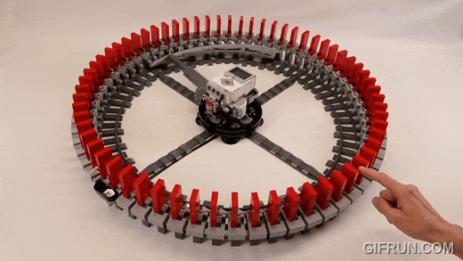 Infinite Domino Ring