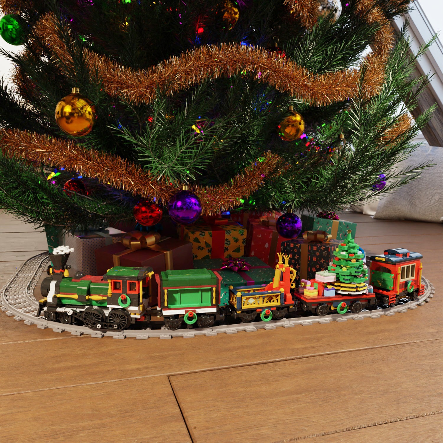 Lego christmas tree train on sale