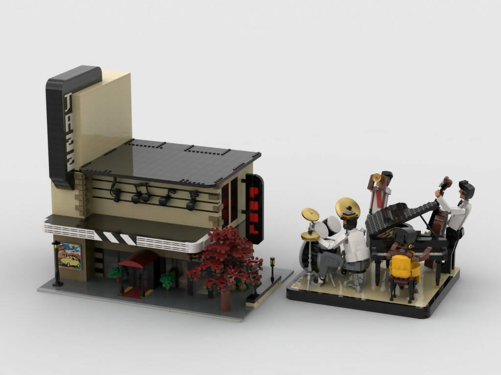 Modular Jazz Club + Display for set 21334 Jazz Quartet - BuildaMOC