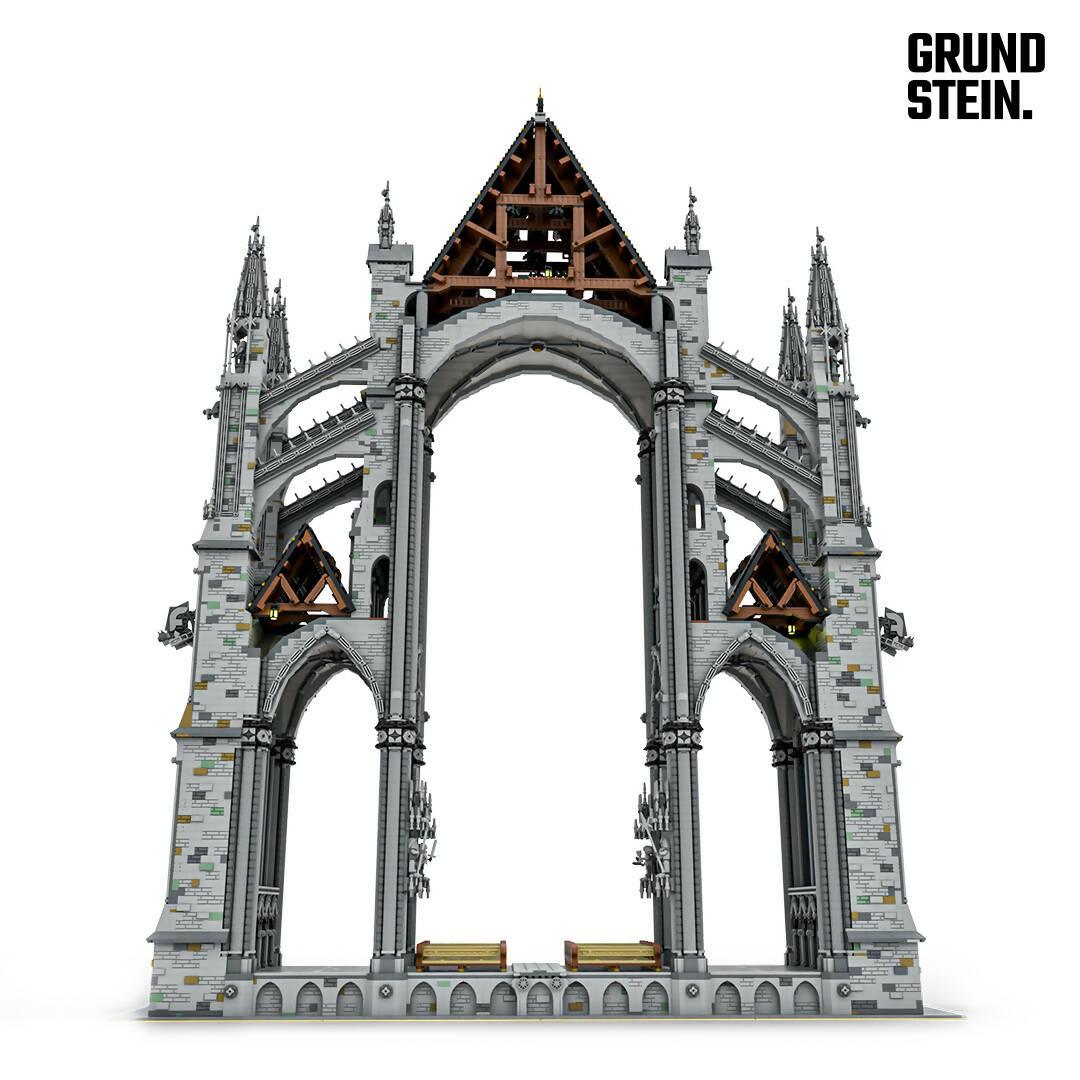 Gothic Cathedral- Cross Section | Minifigure Scale 1:42 | 41000 parts, 1.34m high - BuildaMOC