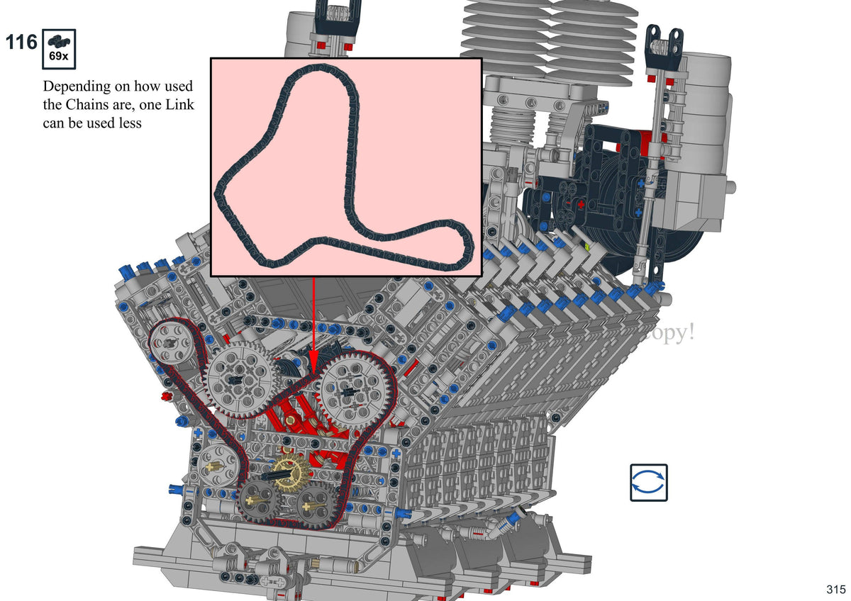 Motor diésel V16 - BuildaMOC