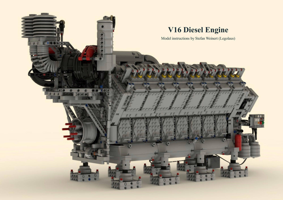 Motor diésel V16 - BuildaMOC