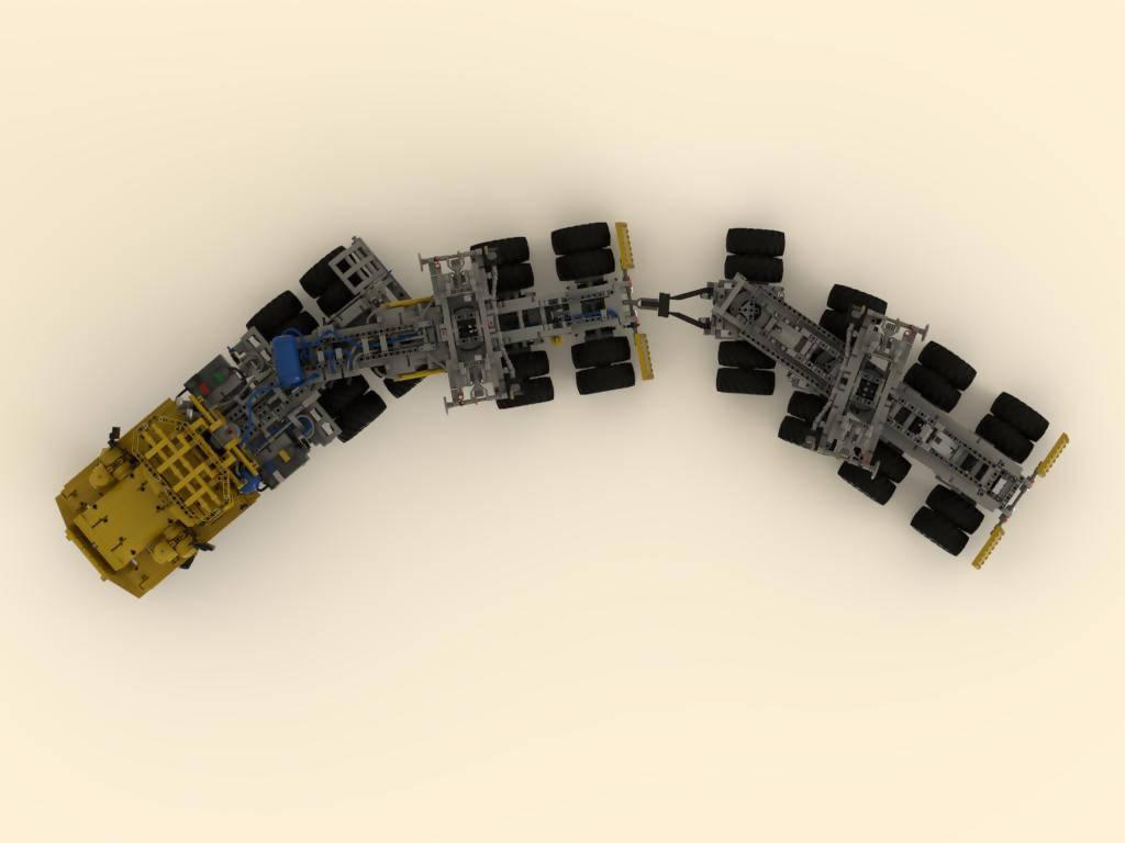 Combinación de remolque con plataforma rodante Pacific P12 - BuildaMOC
