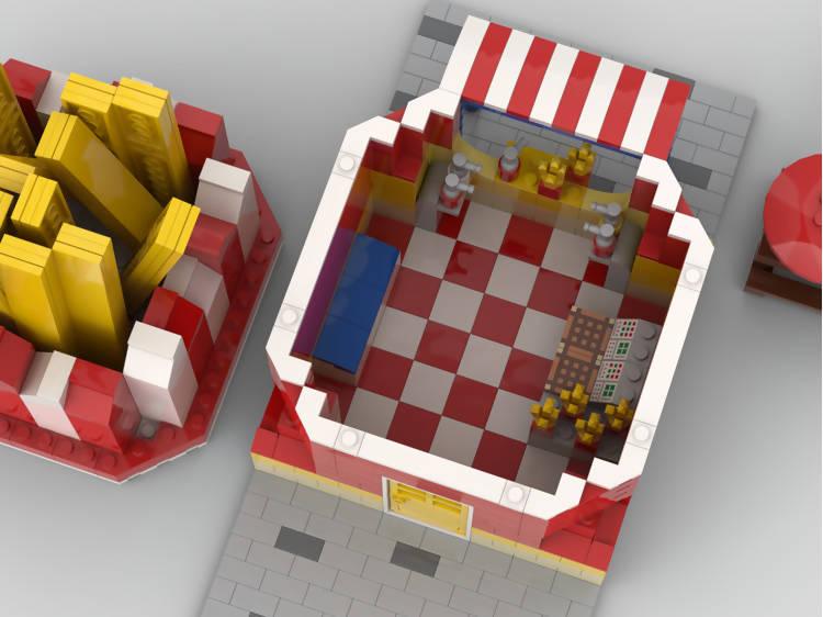 Modular French Fries Stand - BuildaMOC